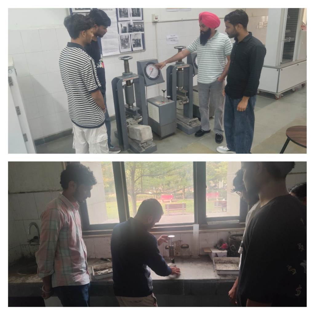 ਆਈਕੇਜੀ ਪੀਟੀਯੂ ਦੀ ਕਾਂਕਰੀਟ ਟੈਕਨੋਲੋਜੀ ਲੈਬ ਵਿੱਚ ਸਿਵਲ ਇੰਜੀਨੀਅਰਿੰਗ ਦੇ ਵਿਦਿਆਰਥੀਆਂ ਵੱਲੋਂ ਮਹੱਤਵਪੂਰਨ ਪ੍ਰਯੋਗ